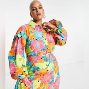 ASOS Luxe Multicolor Floral Dress